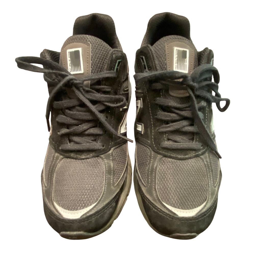 New Balance 990v5 Made in USA Black Running Shoes Men's 9 D M990BK5 Dad Comfort